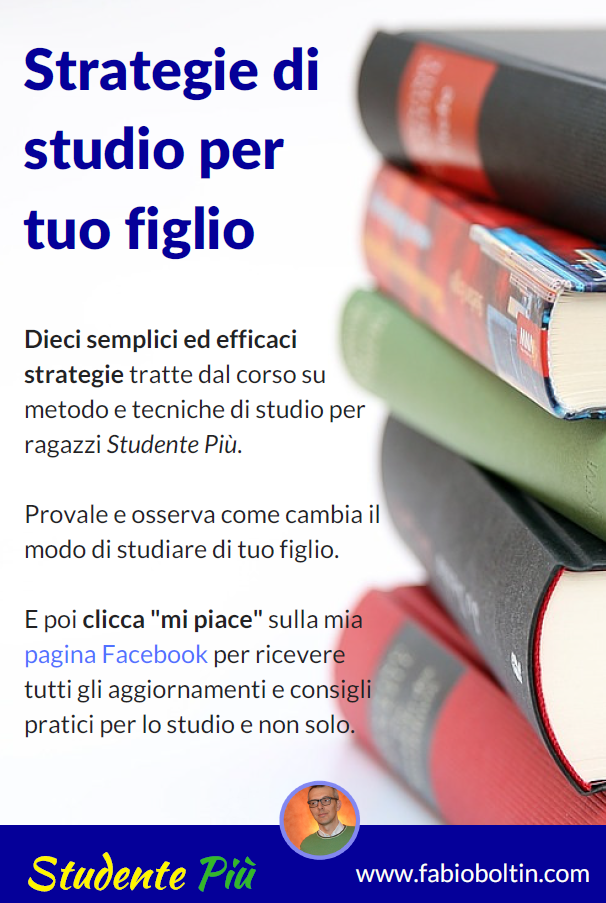 Strategie di studio per tuo figlio